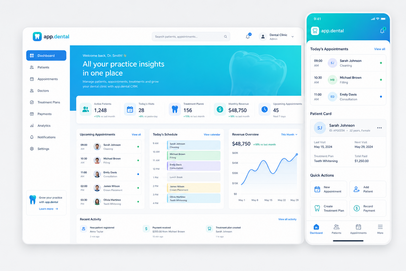 Screenshot: cloud CRM for dental clinics