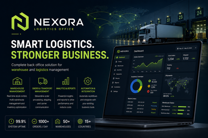 Screenshot: warehouse and logistics platform